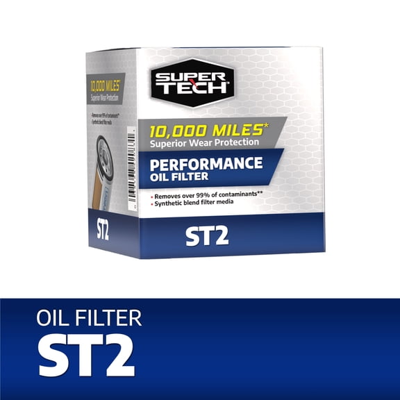 SuperTech 10,000 mile Protection Spin-on Oil Filter, ST2 Fits select: 1995-2014 FORD F150, 2008-2012 DODGE RAM 1500