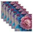 thumbnail image 6 of Cloth Napkins Set of4 100% Satin Peachskin Velvet 20x20inx4 Napkins Cloth napkins are washable Soft and Absorbent Digital Art Roses, 6 of 8