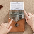 thumbnail image 2 of 1pcs Music instrument Thumb Piano 17 Keys Mahogany Wood Finger Piano Combinations For Kids Finger Mbira Portable Gifts Piano, 2 of 10
