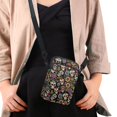 thumbnail image 4 of HELLHERO Floral Skull Design Crossbody Sling Bag with Double Deck for Casual Travel, 4 of 7