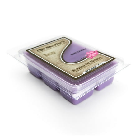 Wisteria Natural Hues Natural - Pure Wisteria Wax Melts - Highly Scented - Made With Essential & Natural Oils - Floral Warmer Wax Cubes Collection
