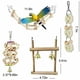 thumbnail image 2 of Paquete de 8 juguetes para masticar loros y pájaros con hamaca y campana, cadena para posarse para pájaros, loros, periquitos, periquitos, guacamayos, tortolitos, 2 of 5