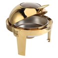thumbnail image 1 of Ensemble de Buffet à Réchauffer en Acier Inoxydable 6L Réchauffé à l'Alcool Rond pour Restauration et Fête, 1 of 8