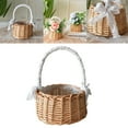thumbnail image 4 of 2x Cesta de almacenamiento tejida de ratán, arreglo floral de boda, de pntas, contenedor de almacenamiento Zulema canasta de almacenamiento, 4 of 8