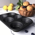 thumbnail image 6 of Mainstays 6-Cup Nonstick Steel Muffin Pan, 2.9" Cup, Gray, 1 Count, 6 of 11