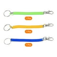 thumbnail image 3 of Uxcell 6.7" Spiral Retractable Spring Coil Keychain, 3 Pack, Yellow Green Blue, 3 of 6