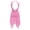 Pink, variant on IEFIEL Girls Spandex Mesh Backless Ballet Dance Leotard Dress Asymmetrical Hem Modern Lyrical Dance Costume