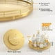 thumbnail image 2 of Organizador de mesa giratoria Gold Lazy Susan, 33 cm, madera de roble, 2 of 6