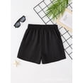 thumbnail image 4 of Bovxnpu Boys Casual Athletic Shorts Kids Solid Elastic Ice Silk Elastic Waist Summer Sports Shorts, 4 of 6