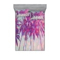 thumbnail image 2 of Nature Bedding Set with Sheet & Covers, Palm Trees Hawaiian Tropic Seashore Beach Californian Miami Sunbeams Image, Printed Bedroom Decor 2 Shams, 4 Sizes, Fuchsia Purple Green, by Ambesonne, 2 of 3