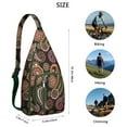 thumbnail image 3 of Waterproof Hiking Sling Backpack for Women – Lightweight Crossbody Bag with Adjustable Strap, Chest Bag for Travel & Outdoor Adventures – Paisley Boho Vintage Floral, Chic Retro Design, 3 of 4