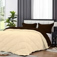 thumbnail image 4 of D.N.G. BEDDINGS 3 Piece Luxury Reversible Diamond Pattern Comforter Set Premium Super Soft, All Season 800 TC, 100% Egyptian Cotton Twin/Twin XL Size Ivory-Chololate Color, 4 of 7