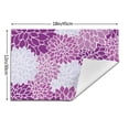 thumbnail image 4 of YFYANG Washable Heat-Resistant Placemats, 70% PVC/30% Polyester, Purple Vintage Flower Pattern Kitchen Table Mat, 12" x 18" 4 Pcs, 4 of 6