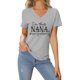 thumbnail image 1 of Camiseta informal de mujer con estampado de corazones de San Valentín: cuello redondo, manga corta, mezcla suave de poliéster y spandex para climas cálidos., 1 of 4