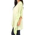 thumbnail image 4 of Sakkas Wren Lightweight Circle Poncho Top Blouse With Detailed Embroidery - TD-Green - One Size Regular, 4 of 5