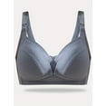 thumbnail image 4 of Women's Stripe Graphic Elastic Front Buckle Maternity Nursing Bra, Breastfeeding Bra Underwear, 4 of 5
