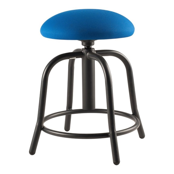 NPS 6800 Series 18-25" Adjustable Fabric Padded Stool in Cobalt Blue/Black