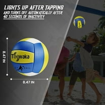 Bright Glow in the Dark Youth Volleyball with LED Lights - Official Size for Indoor/Outdoor