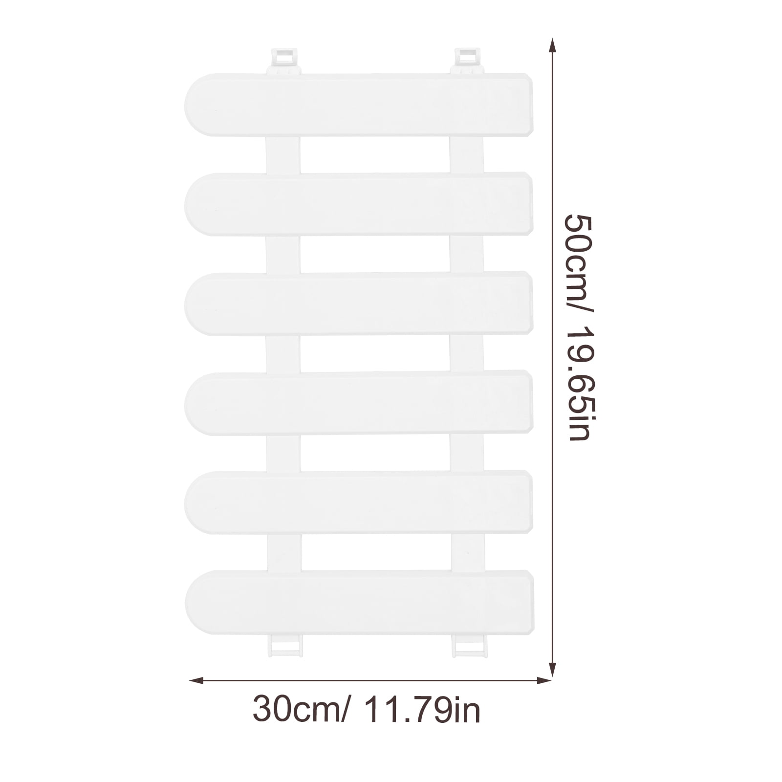 Clispeed White Garden Fence PVC Picket for Courtyard Restaurant Decoration 5Pcs