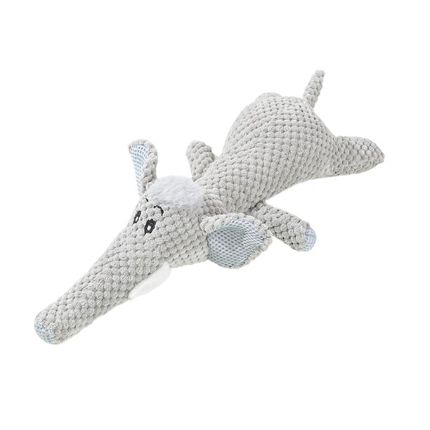 Juguete de peluche para perro, diseño de lobo, león y elefante, juguete masticable con sonido chirriante, juguete interactivo para cachorros.
