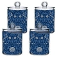 thumbnail image 2 of High-value clear storage jars keep life organized and within reach one sizex4 Deer in Blue Florals, 2 of 7