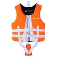 thumbnail image 1 of Tignapoo Kids' Floatation Vest - Bright Orange Bee Design, S/M Size, Neoprene & EPE Foam, UV Protection, Adjustable Straps, Ideal for Swimming, Boating, and Water Sports, 1 of 6