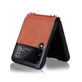 thumbnail image 3 of For Samsung Galaxy Z Flip 3 5G Cover with Strap Lanyard Shockproof Luxury Leather Hard Ultra Slim Case, 3 of 5