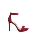 thumbnail image 2 of Fahrenheit Single Sole Women's High Heel Sandals in Wine, 2 of 3