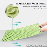 Non-Slip Shower Mats for Inside Shower, Washable Bathtub Mat with Suction Cups & Drain Holes