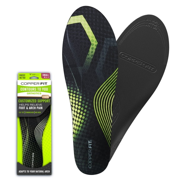 Copper Fit Orthotics Womens Insoles, Contours to You, Small, 7.5 - 9