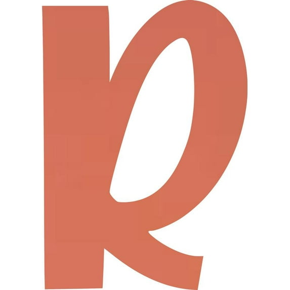 Acrylic Letter R Icebold, 4'' Tall Pastel Coral Custom Wedding Plastic Letters, Reception Alphabet Sign