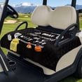 thumbnail image 3 of Xixirimido Golf Cart Seat Covers, Universal Golf Cart Seat Towel Blanket Quilted with 4 Pockets Fits for EZGO, Yamaha, Club Car & More 2-Seat Carts, May The Course Be With You, 3 of 8