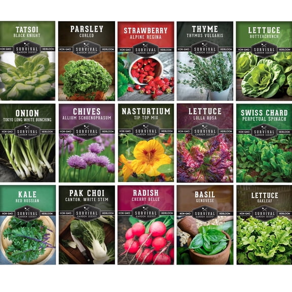 Tower Garden Seeds 15 Variety Pack - Full Sun Annual Vegetables
