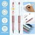 thumbnail image 2 of POINTERTECK 140PCS Beadable Pens Kit Daisy Themed DIY Beaded Pens Multicolor Beads Assorted Bead Pens Black Ink Bead Pens Set Replaceable, 2 of 7