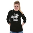 thumbnail image 4 of Eat Sleep Fish Fishermen's Life Funny Plus Size Long Sleeve Graphic Tee Shirt Brisco Brands 2X, 4 of 5