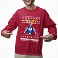 thumbnail image 2 of Christmas Sweatshirt, Happy Hanukkah Penguin Funny Holiday Sweatshirt, Witty Flightless Bird Menorah Sweatshirt, Unique Gift for Her & Him, 2 of 5
