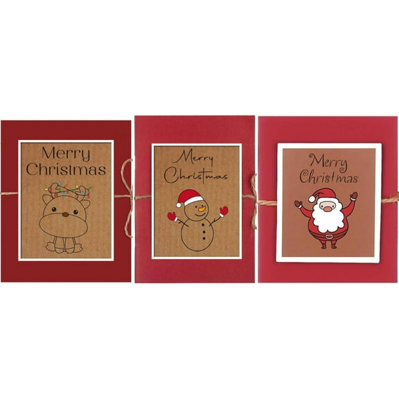 YIKA Christmas Decoration Christmas Gift Card Book 5 Slot Money Cylinder Envelope Booklet