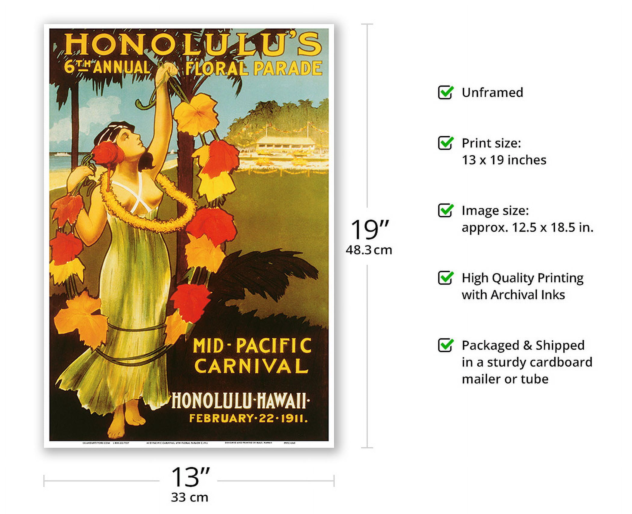 1911 Mid-Pacific Carnival - 6th Annual Floral Parade - Honolulu 