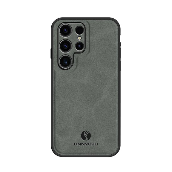 Decase Slim Case for Samsung Galaxy S24,Stylish PU Leather Lightweight Protective Case Ultra-thin Scratch-resistant Galaxy S24 Case Cover Compatible with Magnetic Car Mount,Gray