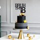 thumbnail image 5 of Cake Topper Penitue Brush I'm 18 Black Glitter Fiesta de cumpleaños, 5 of 7
