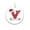 V, variant on yulier 26 Letters Christmas Ornaments Personalized Initial with Red Hat 3.15" Round Acrylic Pendant Hanging Christmas Tree Decorations Home Party Gifts