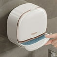 thumbnail image 6 of Wall Mounted Fashion Waterproof With Drainage Box Bathroom Accessories Soap Storage Case Soap Holder Soap Dish Bathroom Drain Soap Box WHITE, 6 of 8