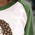 thumbnail image 5 of Blusa suelta con estampado de cuello redondo y mangas raglán informales para mujer a la moda Fridja  ghj987+665, 5 of 5