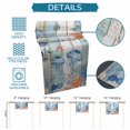 thumbnail image 6 of Blue Coastal Jellyfish Table Runner 70 Inches, Nautical Sea Beach Starfish Coral Bed Runner Dresser Scarves Tabletop for Indoor Outdoor Parties/Ceremony/Banquet, 13" x 70", 6 of 9