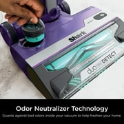 Shark POWERDETECT Corded Stick Vacuum, Carpet and Hardfloors, Pet Friendly, with DuoClean Detect Technology, Self-Cleaning Brushroll, HZ4002 Purple