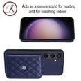 thumbnail image 4 of Back Wallet Case for Samsung Galaxy S24 with RFID Blocking Card Holders Stand Function Shockproof PU Leather Wallet Case with Wrist Lanyard for Samsung Galaxy S24, Blue, 4 of 9