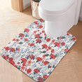 thumbnail image 3 of Romantic Floral Design with Roses Bathroom Rug 24"×16",Non-Slip High Absorbent Bath Mat Rug Machine Washable Bahtub Mats Home Decor, 3 of 7