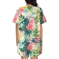 thumbnail image 3 of Kdxio Tropical Flowers Print Pajamas Sets for Women Short-Sleeved Pjs with Lounge Shorts Two Piece Sleepwear S-4XL, 3 of 8