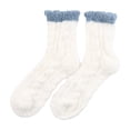 thumbnail image 3 of Women's Coral Fleece Sleep Socks, Non-Slip Gripper Slipper Socks, Ultra Soft Plush Thermal Bed Socks, Cozy Winter Indoor Wear, Gift Ready House Socks - White, 3 of 8