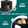 thumbnail image 4 of Einfach Small Cat Tree 29.5" Tower Condo with Sisal Scratcing Post Hammock Top Perch for Indoor Cats, Blue, 4 of 8